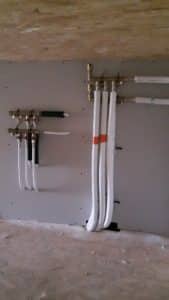 préparation des réseaux d'eau et de chauffage